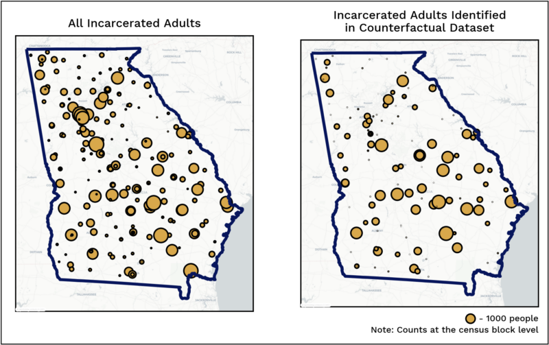 Image from report on prison gerrymandering in Georgia