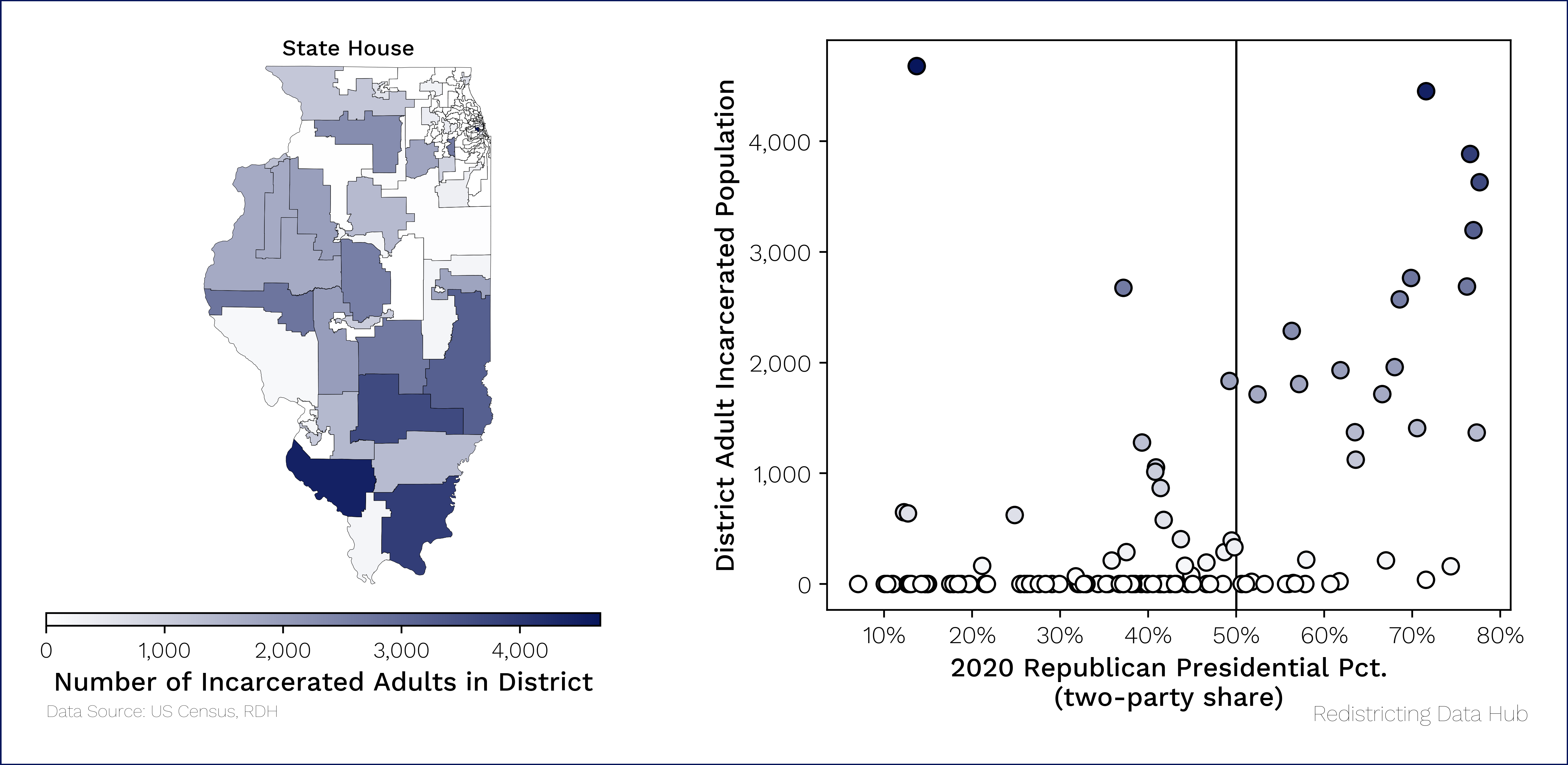 Image from report on prison gerrymandering in Illinois